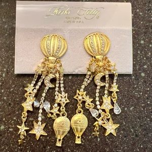 Kirk’s Folly Hot Air Balloon Vintage Earrings Clip-on